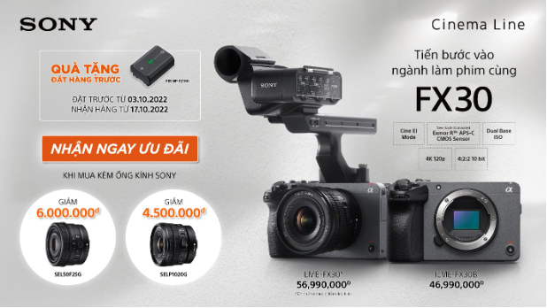 Sony ra mắt dòng sản phẩm Cinema Line - FX30 dành cho các nhà làm phim tương lai - Ảnh 5.