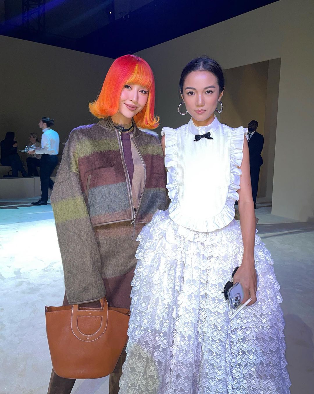 Châu Bùi sang trọng, Quỳnh Anh Shyn nổi bật với tóc màu cam tại show Hermès Xuân Hè 2023 - Ảnh 5.