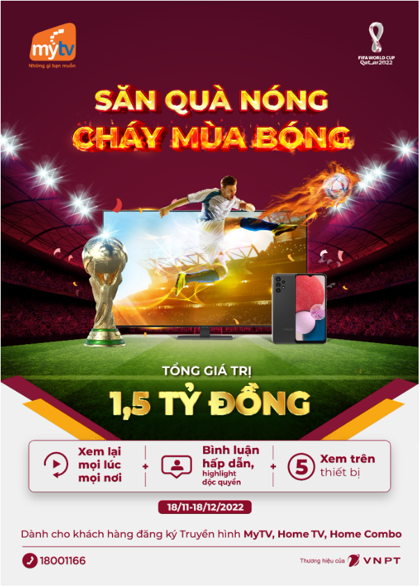 Khởi tranh World Cup 2022, MyTV tung ưu đãi &quot;Săn quà nóng - Cháy mùa bóng&quot; - Ảnh 2.