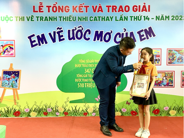 Chúc mừng cho những người chiến thắng của cuộc thi vẽ tranh Em vẽ ước mơ của em. Họ đã thể hiện tài năng và ước mơ của mình thông qua các bức tranh hấp dẫn và sáng tạo. Xem hình ảnh để khám phá những bức tranh đẹp và tận hưởng niềm vui của lễ trao giải.