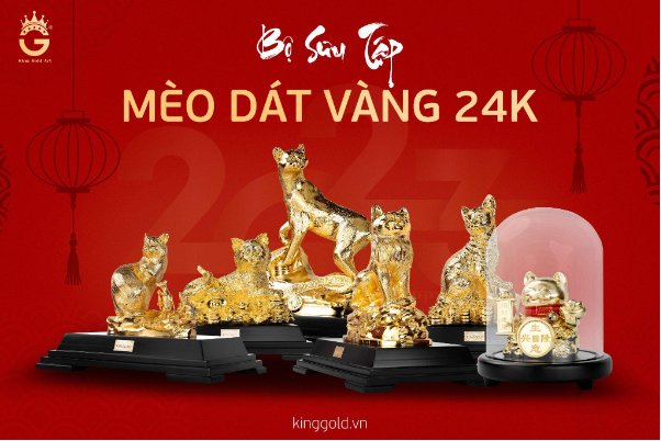 King Gold Art chính thức ra mắt bộ sưu tập tượng mèo vàng đón tết Quý Mão 2023 - Ảnh 2.