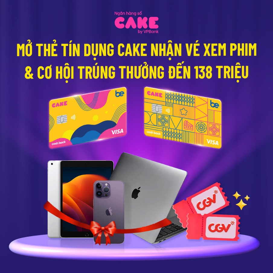 2 phút mở thẻ tín dụng Cake, rinh ngay iPhone 14 Pro Max - Ảnh 1.