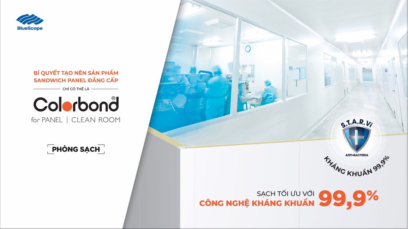 Tôn kháng khuẩn đến 99,9% dành riêng cho ứng dụng phòng sạch sandwich panel - Ảnh 2.