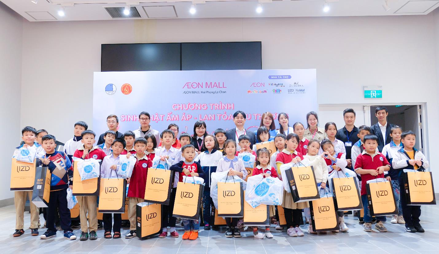 Trải nghiệm “Sinh nhật ấm áp, lan tỏa yêu thương” tại Trung tâm thương mại AEON MALL Hải Phòng Lê Chân - Ảnh 2.