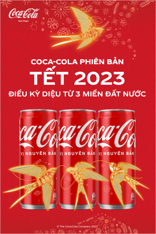 Coca-Cola mang đến thông điệp mới trong chiến dịch Tết 2023 &quot;Tết dẫu đổi thay, diệu kỳ vẫn ở đây&quot; - Ảnh 1.