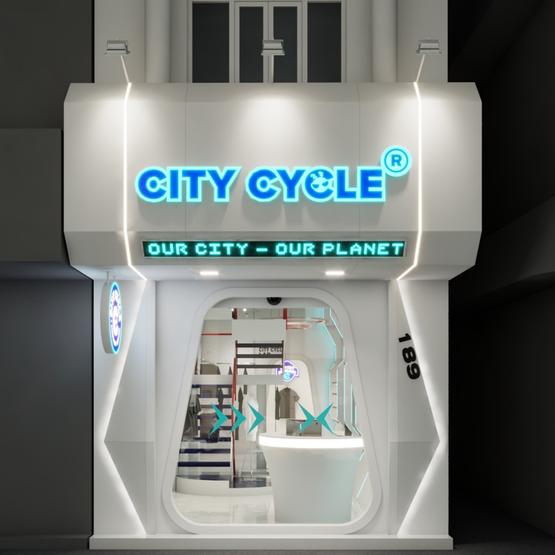 City Cycle: Không gian mua sắm mang ý tưởng “phi thuyền” độc đáo tại Hà Nội - Ảnh 1.