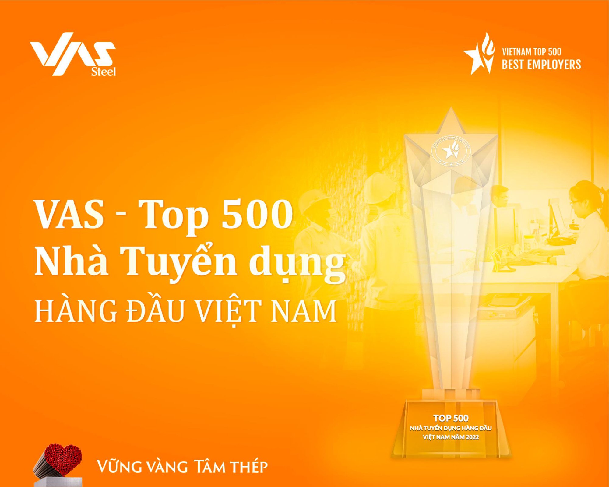 VAS Group được vinh danh trong Top 500 nhà tuyển dụng hàng đầu Việt Nam - Ảnh 1.