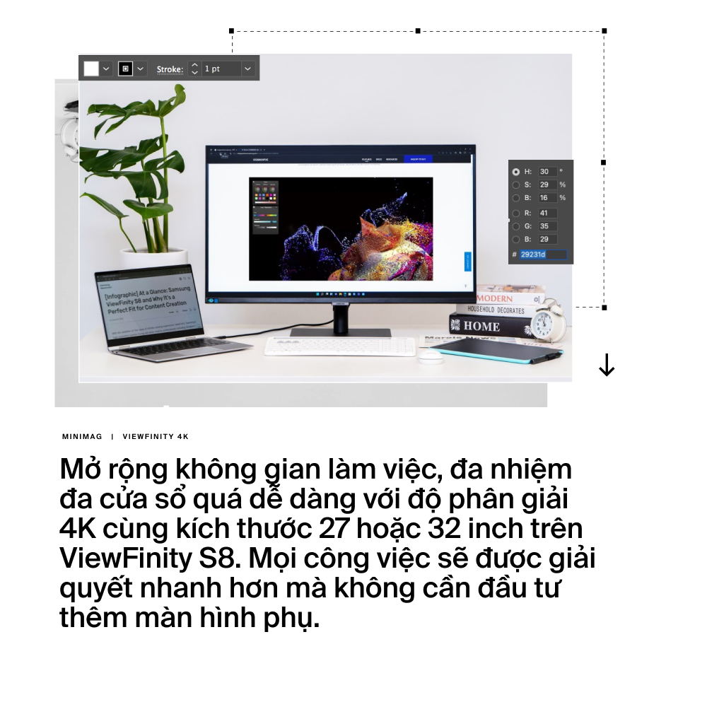 Màn hình ViewFinity 4K thế hệ mới: Để sức sáng tạo vượt qua giới hạn, tạo không gian duy mỹ tràn đầy cảm hứng - Ảnh 6.