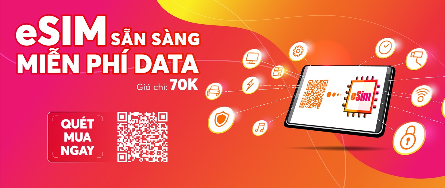 Vietnamobile ra mắt eSIM hoàn toàn miễn phí data cho người dùng - Ảnh 1.