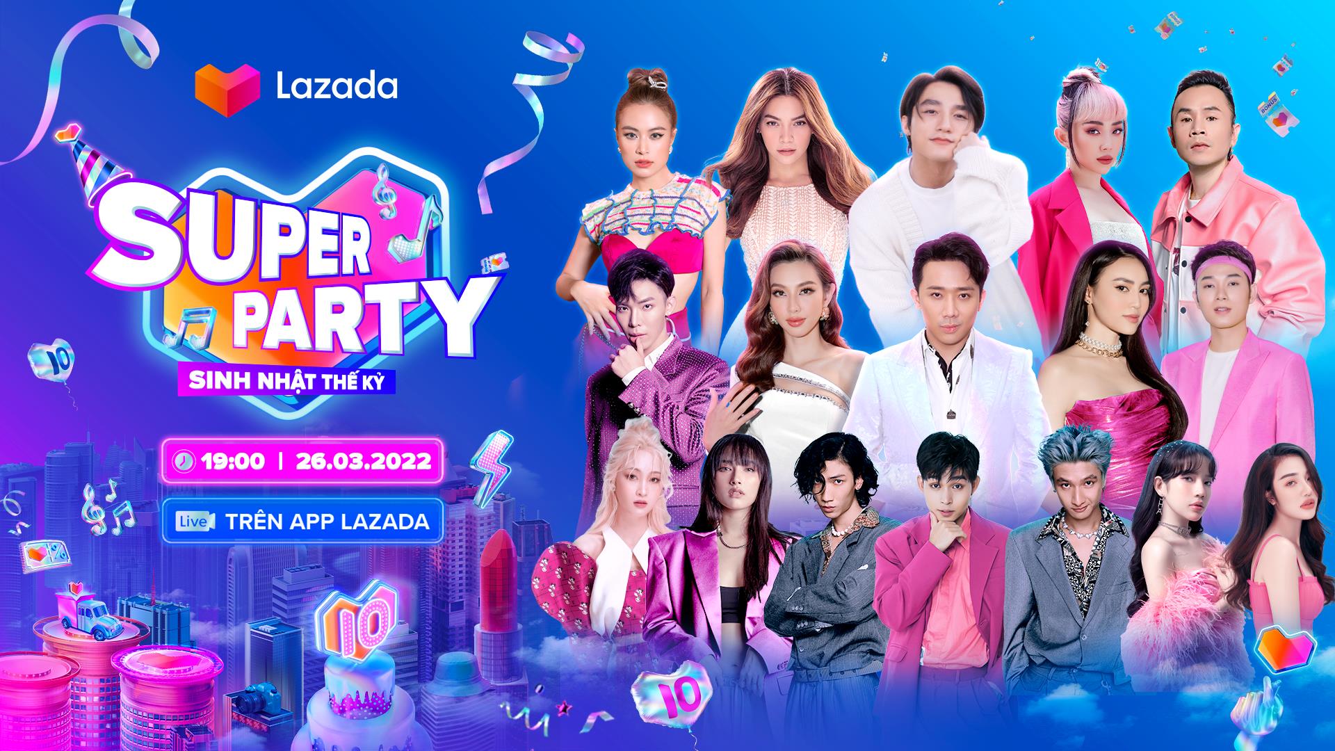 Ét ô ét 19h ngày 26/3: Sơn Tùng M-TP, Hồ Ngọc Hà cùng loạt sao khuấy động Show to thế kỷ mừng sinh nhật Lazada 10 tuổi - Ảnh 1. Ét ô ét 19h ngày 26/3: Sơn Tùng M-TP, Hồ Ngọc Hà cùng loạt sao khuấy động Show to thế kỷ mừng sinh nhật Lazada 10 tuổi - Ảnh 1.