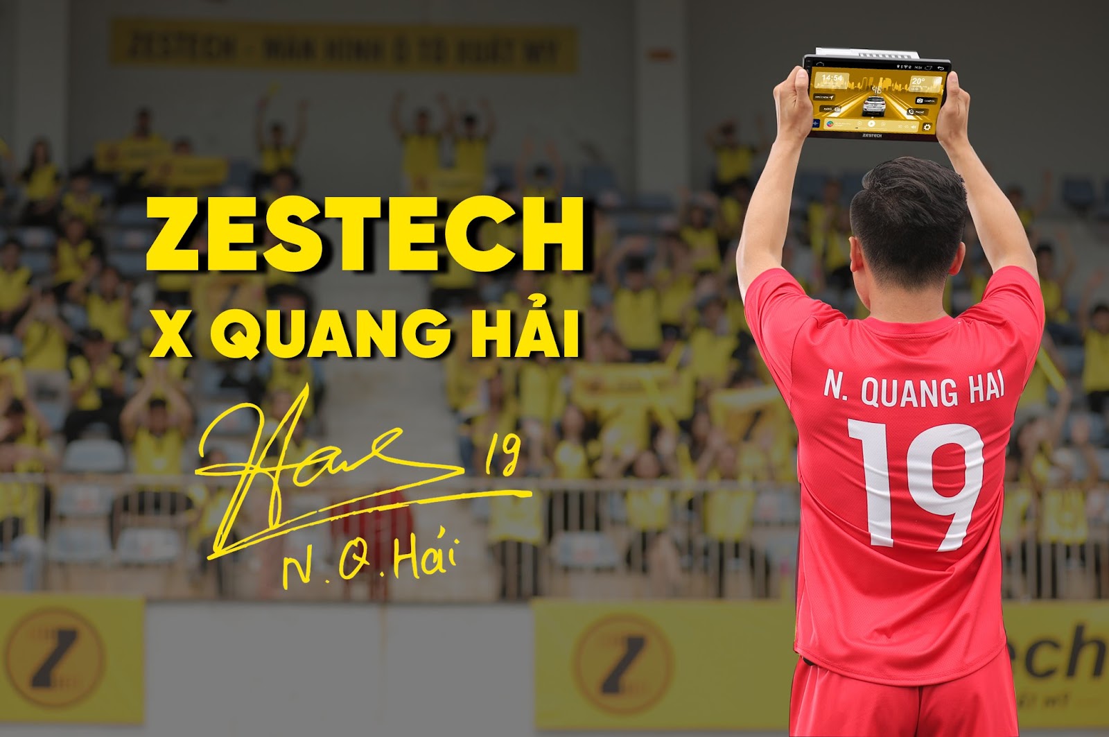 Quang Hải trở thành gương mặt đồng hành thương hiệu màn hình ô tô Zestech - Ảnh 3. Quang Hải trở thành gương mặt đồng hành thương hiệu màn hình ô tô Zestech - Ảnh 3.