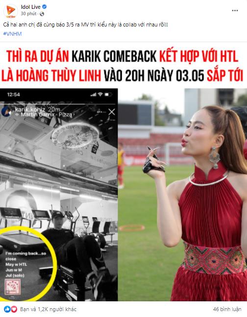 Hey hello?  Hoang Thuy Linh and Karik have just uploaded a behind-the-scenes photo of the new MV, but fans have already been singing together!  - Photo 3.