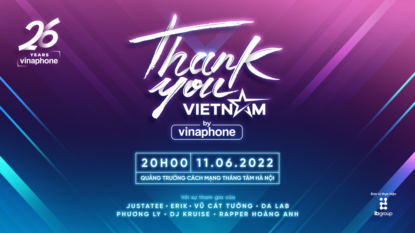 VinaPhone tái xuất với đại nhạc hội “Thank you, Vienam”, quy tụ dàn sao “khủng” - Ảnh 1.