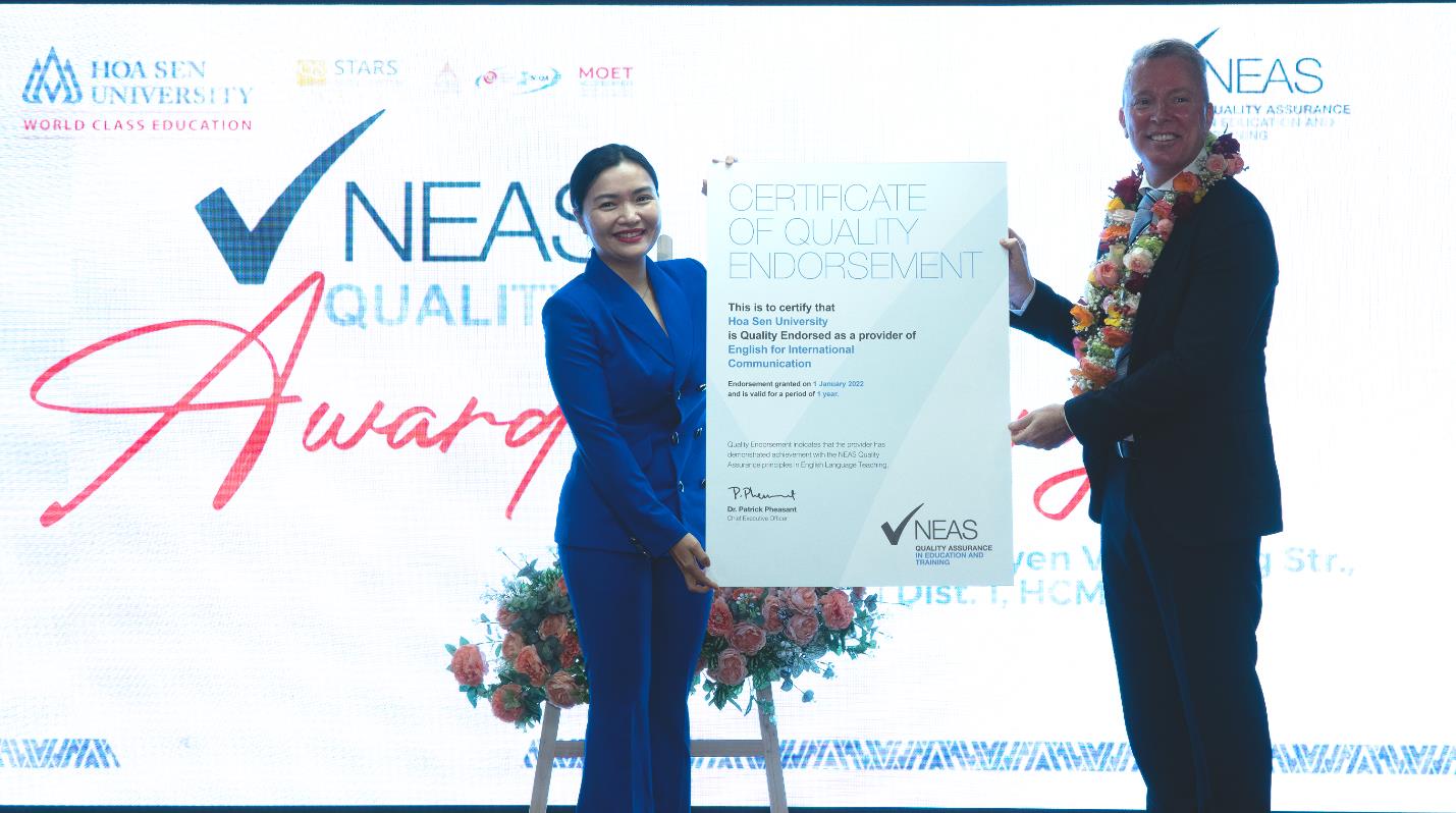 Đạt chứng nhận NEAS: Sinh vi&ecirc;n Hoa Sen học tiếng Anh chuẩn quốc tế ngay tại Việt Nam - Ảnh 3.