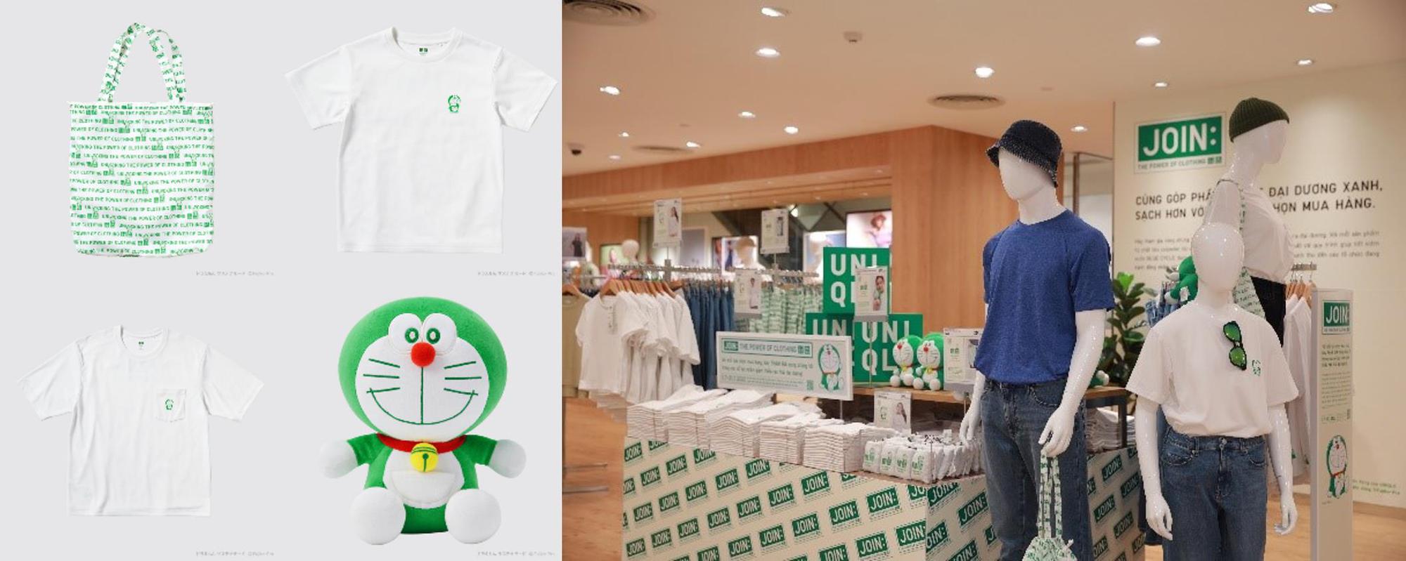Uniqlo ra mắt bộ sưu tập Doraemon xanh lá 100% từ chất liệu tái chế, thông điệp phát triển bền vững chưa bao giờ gần gũi đến thế! - Ảnh 2.