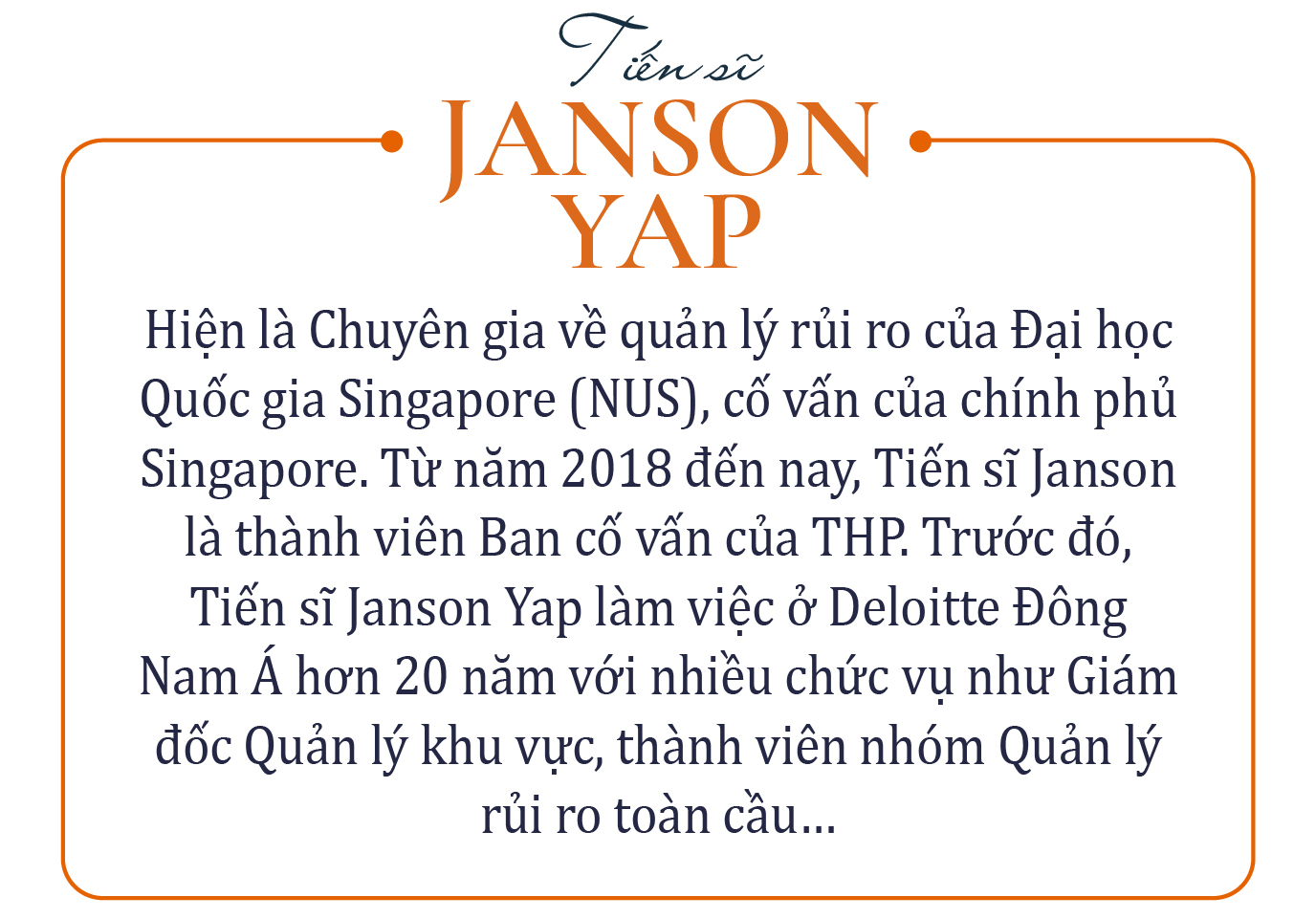 TS Janson Yap Cố vấn của chính phủ Singapore ‘Muốn chuyển đổi số