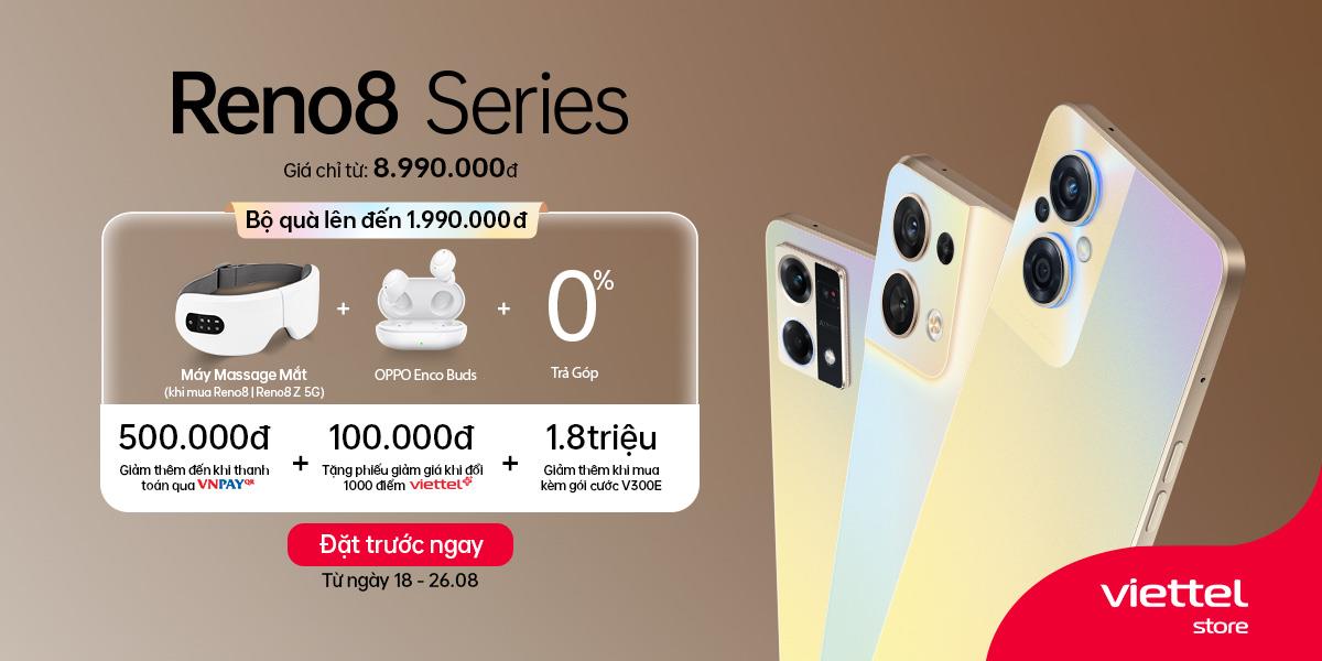 Viettel Store chính thức nhận đặt trước OPPO Reno8 Series giá chỉ từ 8.990.000đ - Ảnh 1.