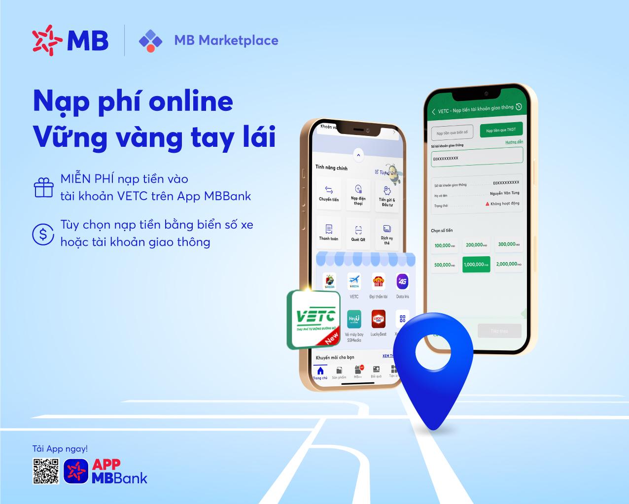 App MBBank tích hợp tính năng nạp tiền vào tài khoản giao thông siêu tiện lợi cho các tài xế - Ảnh 1.