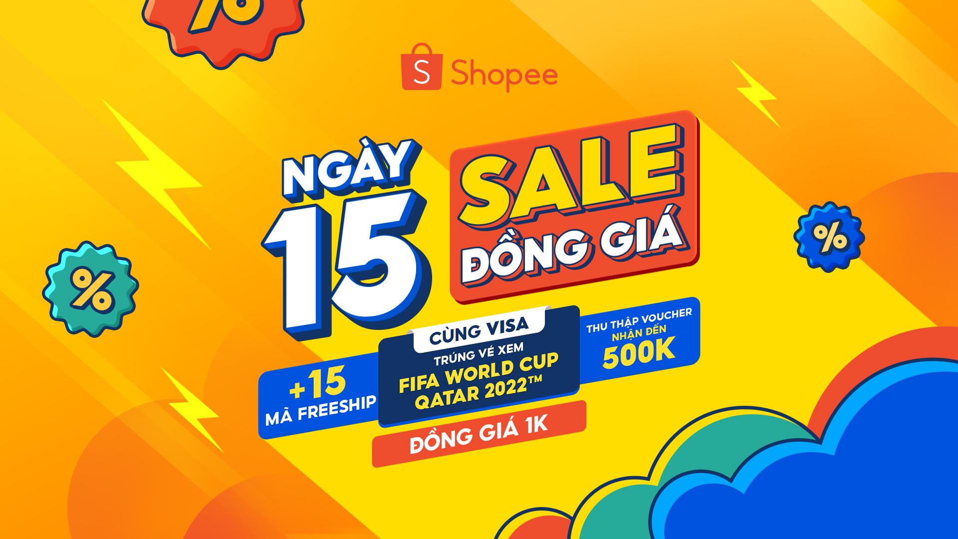 Giữa tháng Shopee đổ sale lớn: Đồng giá 1K, cơ hội trúng vé xem FIFA World Cup 2022 - Ảnh 1.