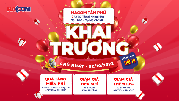 Hacom tưng bừng khuyến mãi - mừng khai trương chi nhánh thứ 19 tại quận Tân Phú, TP. Hồ Chí Minh - Ảnh 1.