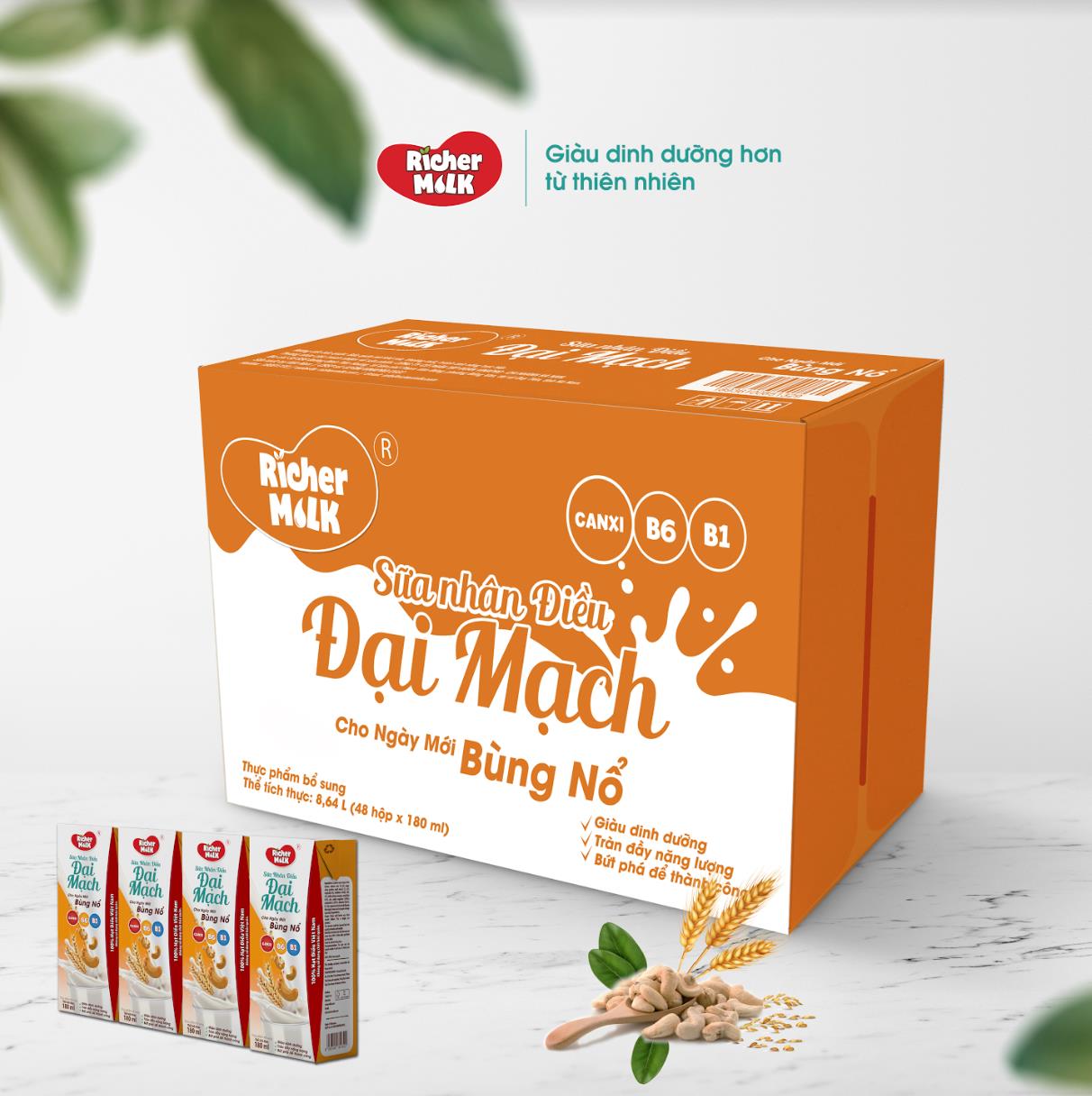 Richer Milk - thương hiệu sữa mang hương vị nguyên bản của hạt điều Việt Nam - Ảnh 1.