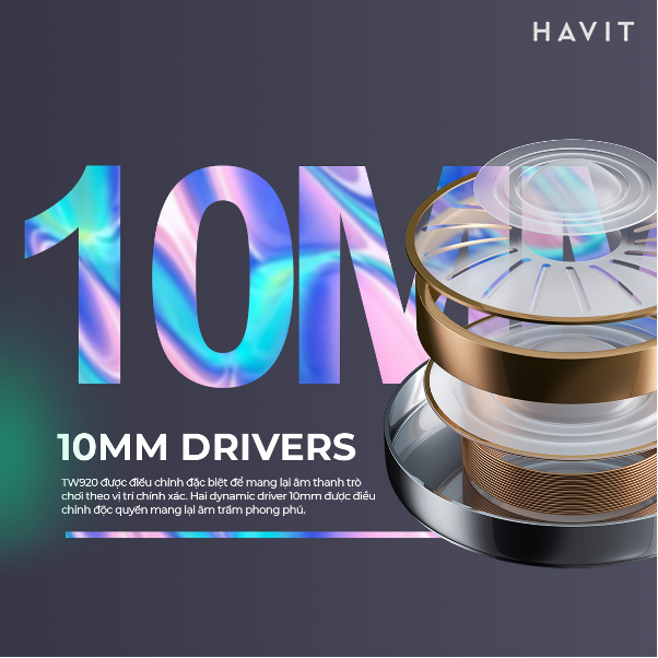 Tai nghe Gaming Havit TW920 tái hiện chân thực âm thanh toàn cảnh 360 độ - Ảnh 3.
