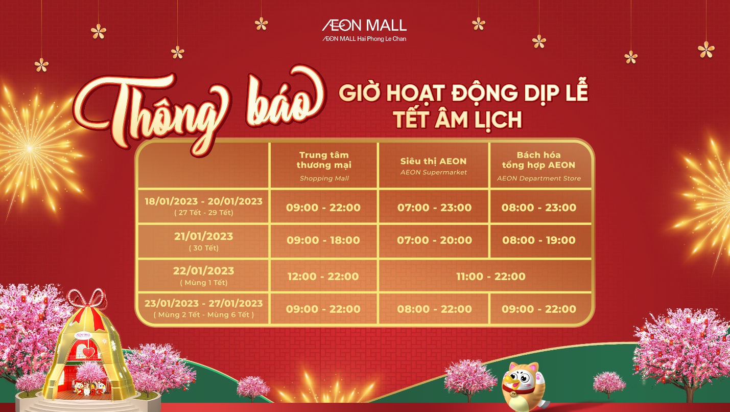 AEON MALL Hải Phòng Lê Chân - Điểm mua sắm đón xuân và vui chơi lý tưởng cho cả gia đình dịp Tết Quý Mão 2023 - Ảnh 6.