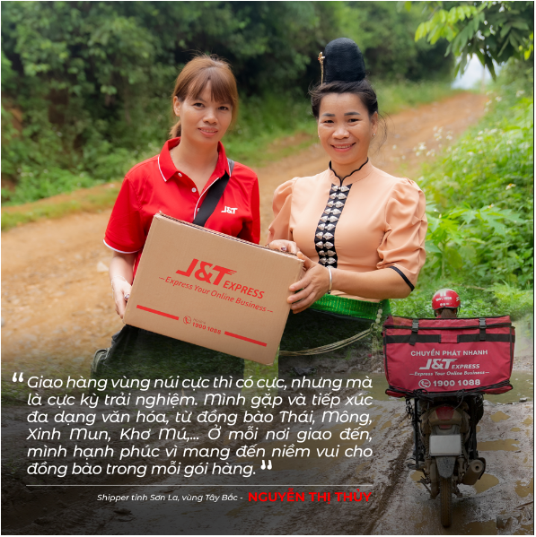 Nữ shipper J&T Express hạnh phúc vì mỗi gói hàng chứa đựng niềm vui cho đồng bào - Ảnh 1.