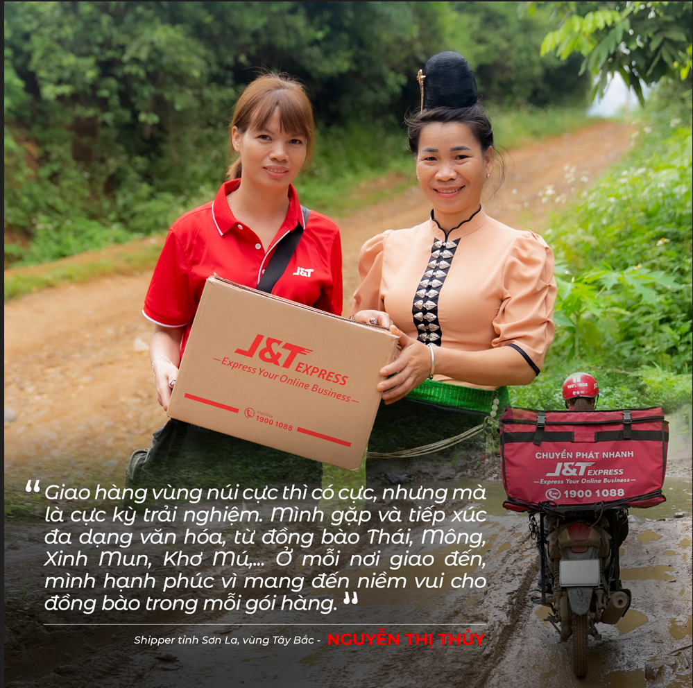 Nữ shipper J&T Express hạnh phúc vì mỗi gói hàng chứa đựng niềm vui cho đồng bào dân tộc miền núi - Ảnh 1.