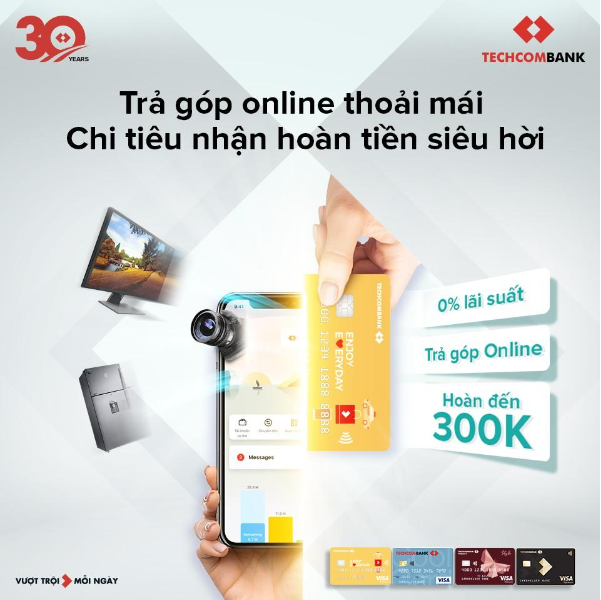 Trả góp miễn lãi, thoải mái chi tiêu với thẻ tín dụng Techcombank - Ảnh 3.