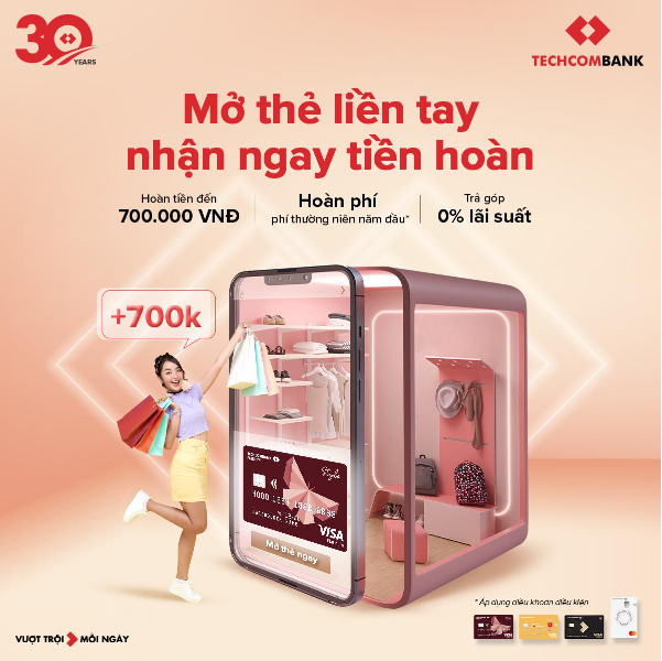 Trả góp miễn lãi, thoải mái chi tiêu với thẻ tín dụng Techcombank - Ảnh 5.