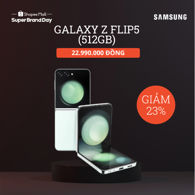 Galaxy Z Flip 5, Watch6 cùng loạt smartphone Samsung giảm đến 50% trên Shopee Mall - Ảnh 1.