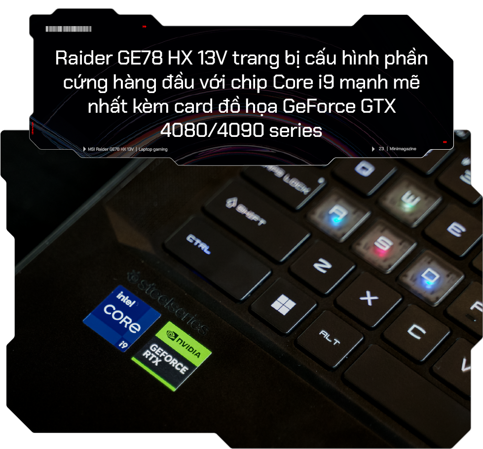 Trải nghiệm MSI Raider GE78 HX 13V: Laptop gaming 17 inch hiệu năng mạnh mẽ, hài lòng cả những game thủ khó tính - Ảnh 11.