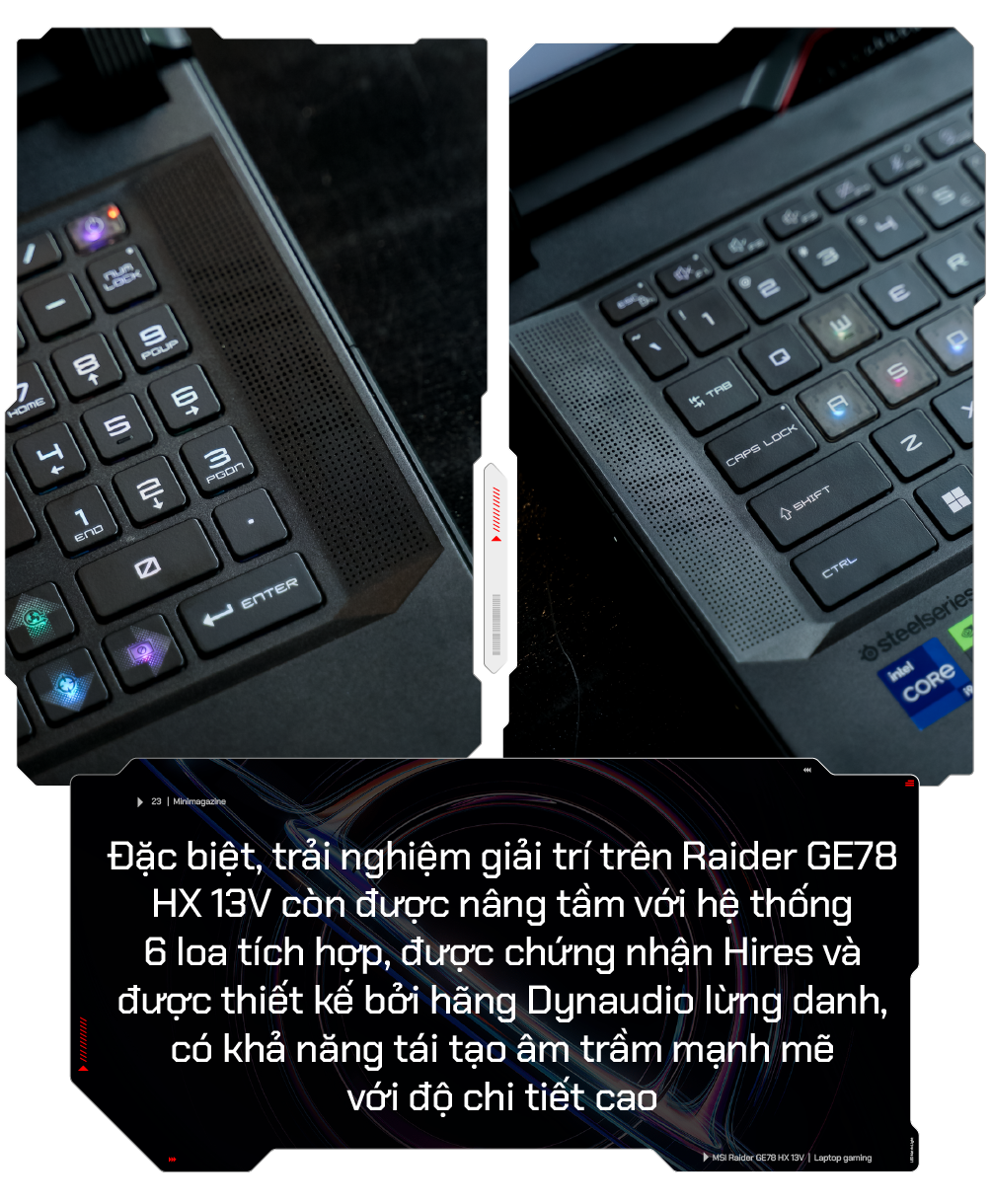 Trải nghiệm MSI Raider GE78 HX 13V: Laptop gaming 17 inch hiệu năng mạnh mẽ, hài lòng cả những game thủ khó tính - Ảnh 18.