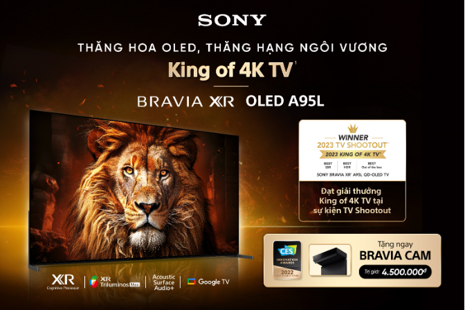Sony BRAVIA XR OLED A95L có mặt tại Việt Nam sau khi đạt danh hiệu &quot;King of 4K TV 2023&quot; - Ảnh 5.
