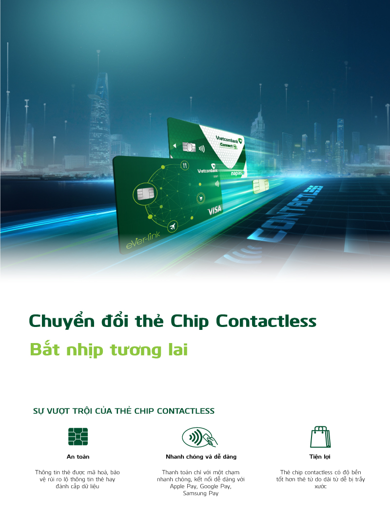 Thẻ Vietcombank Chip Contactless - Đổi mới thanh toán, chạm để cảm nhận - Ảnh 2.