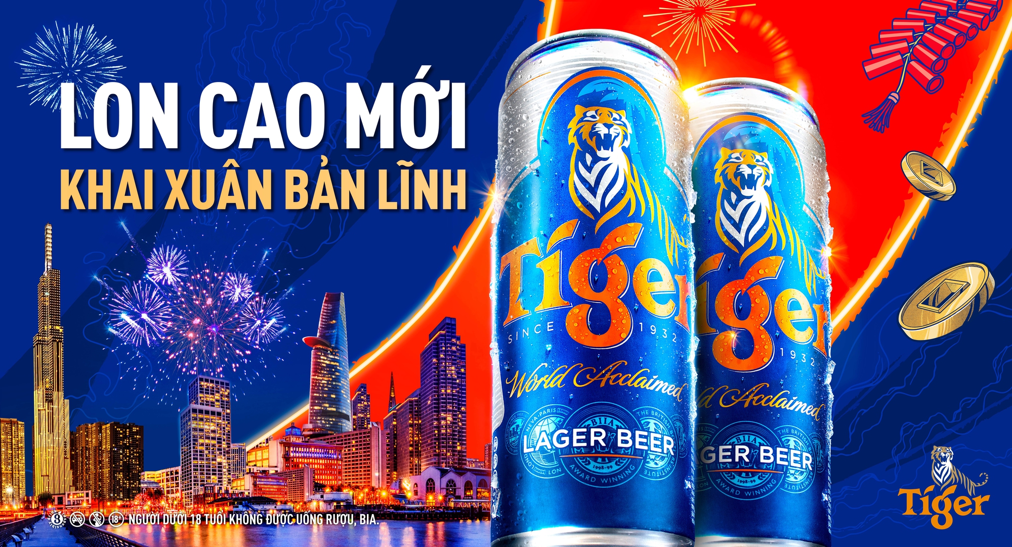 Tiger Beer gửi lời chúc khai xuân bản lĩnh với lon cao mới - Ảnh 2.