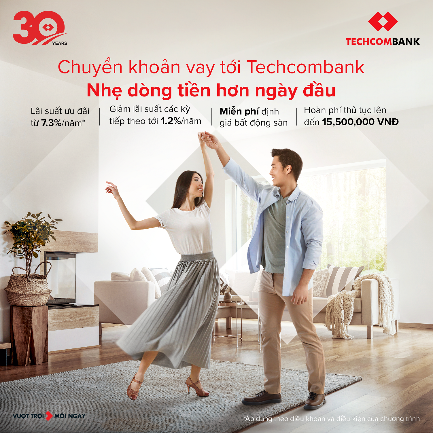 Chuyển khoản vay đến Techcombank: Nhẹ dòng tiền hơn ngày đầu - Ảnh 1.