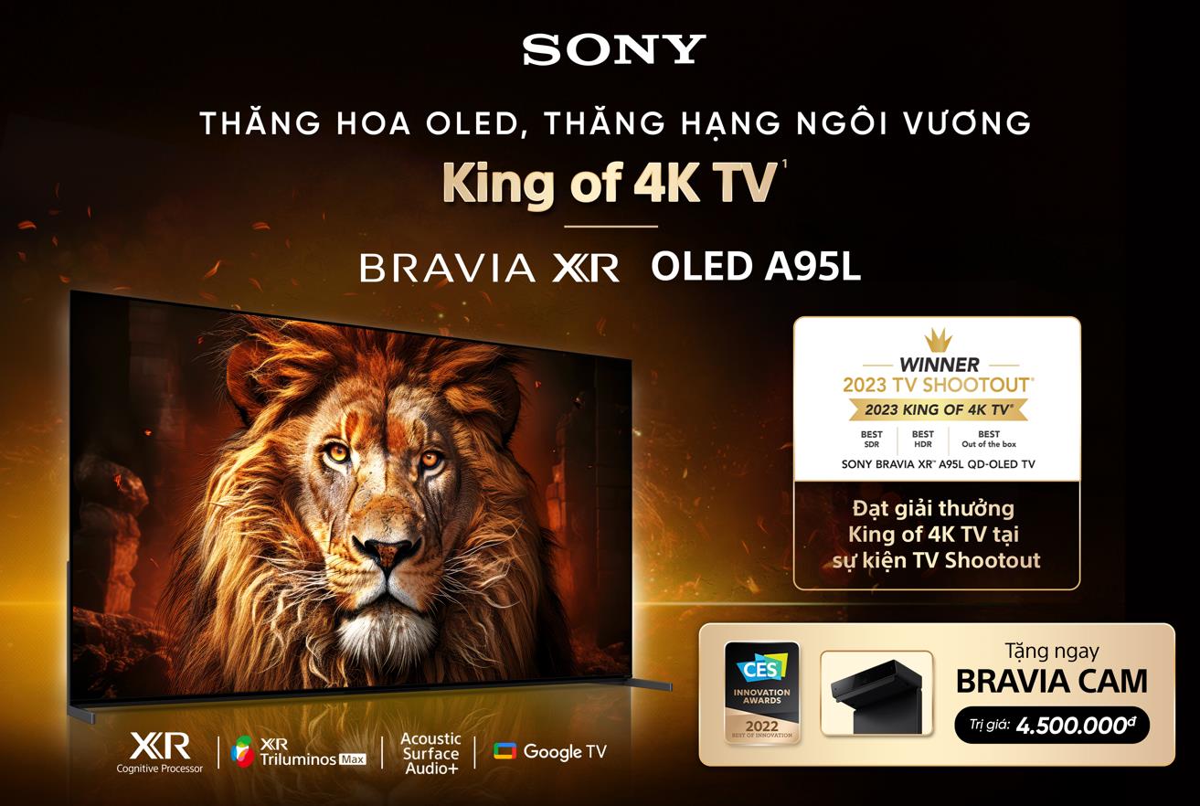 Sony BRAVIA XR OLED A95L – “King of 4K TV 2023” gây sốt toàn cầu - Ảnh 1.