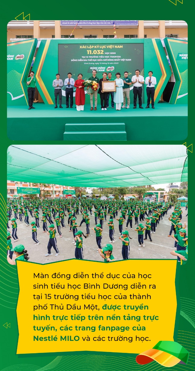 Bình Dương: Khoảnh khắc đáng nhớ tại buổi đồng diễn thể dục giữa giờ đạt kỷ lục Việt Nam - Ảnh 4.