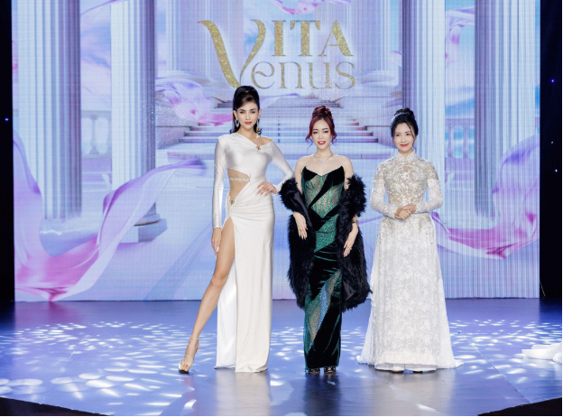 Siêu mẫu Võ Hoàng Yến, diễn viên Khánh Huyền khoe nhan sắc mỗi người một vẻ tại sự kiện VITA Venus Gala Dinner - Ảnh 1.