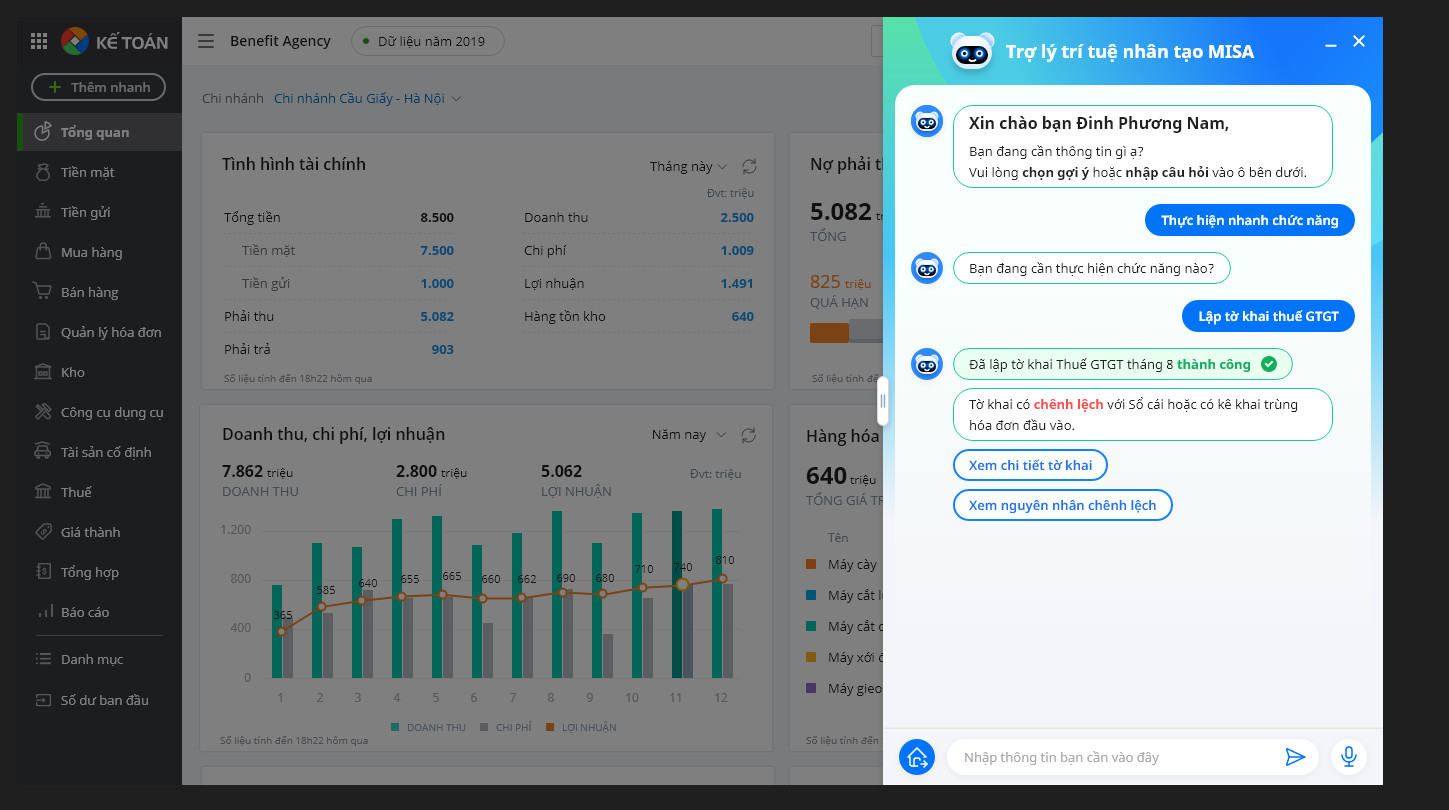 Trợ lý ảo AVA được tích hợp trên phần mềm MISA AMIS Kế toán - Ảnh 3.