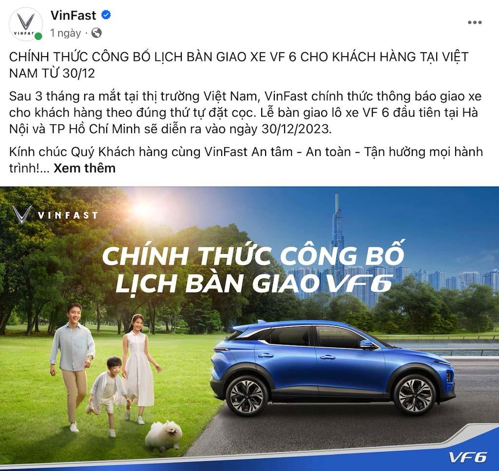 Khách hàng đếm ngược chờ ngày nhận mẫu xe phổ thông tiêu biểu cho gia đình VF 6 - Ảnh 1.