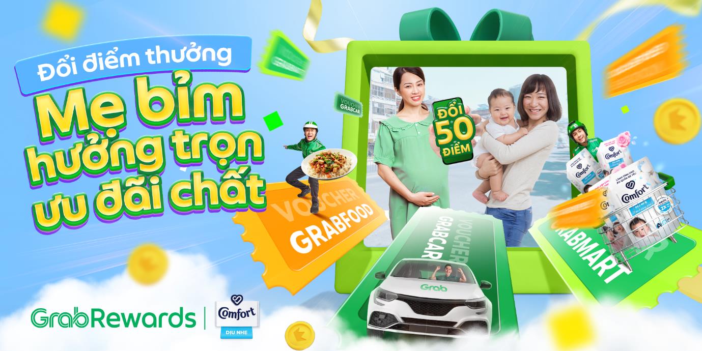 Grab và Comfort Dịu Nhẹ hợp tác ra mắt gói ưu đãi đặc biệt 'Grab For Mom' tại Việt Nam