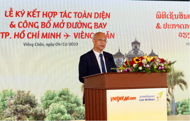 Vietjet hợp tác toàn diện với Lao Airlines, mở đường bay TP.HCM – Viêng Chăn - Ảnh 1.