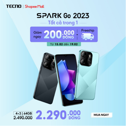 Tecno Spark Go 2023 bộ nhớ khủng, cấu hình đủ dùng, giá từ 2,29 triệu đồng - Ảnh 3.