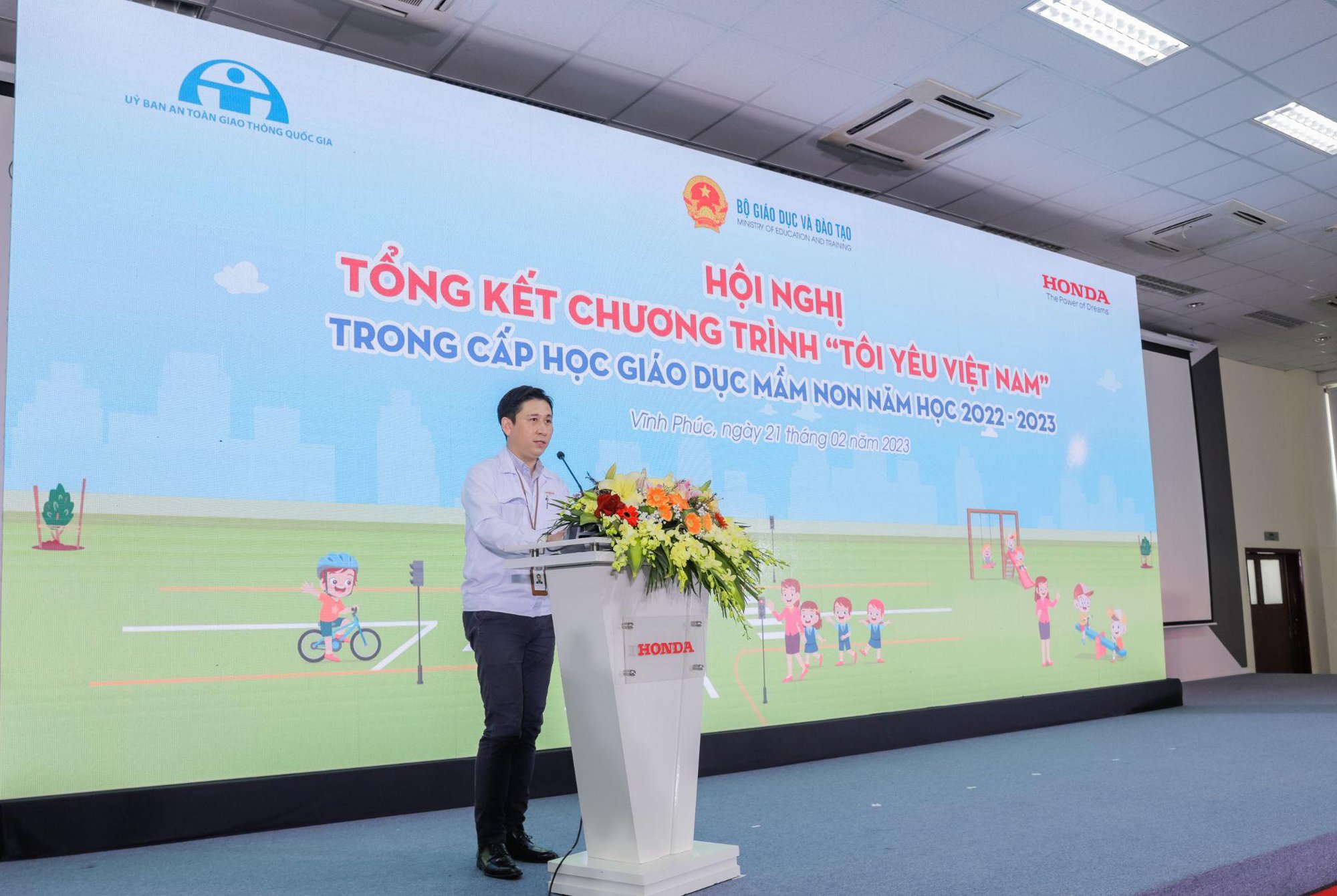 Honda Việt Nam tổ chức Hội nghị tổng kết triển khai chương trình &quot;Tôi yêu Việt Nam&quot; trong cấp học giáo dục mầm non năm học 2022 - 2023 - Ảnh 3.