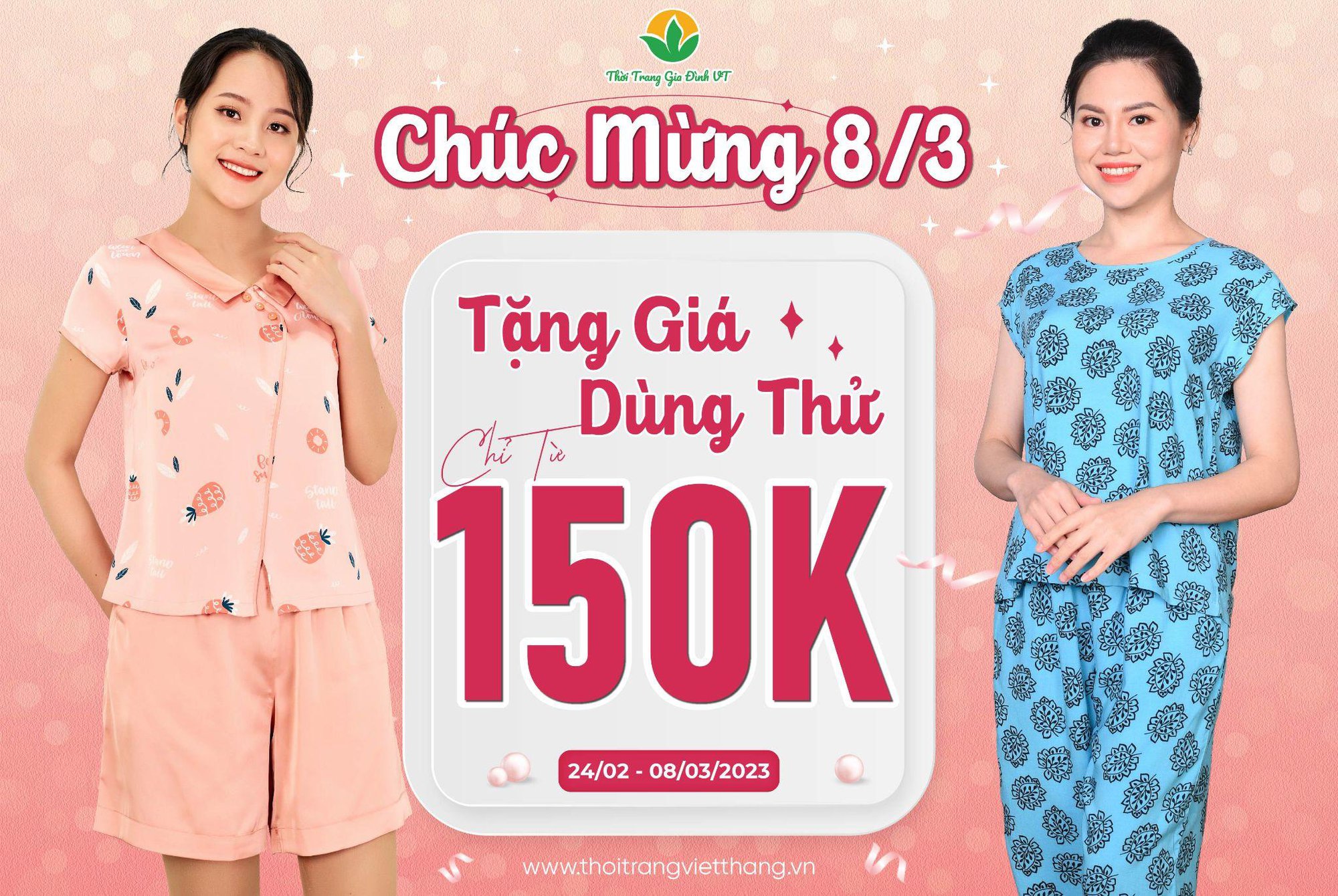 Mừng ngày 8/3 thời trang Việt Thắng tặng giá dùng thử hấp dẫn cho cả gia đình - Ảnh 2.