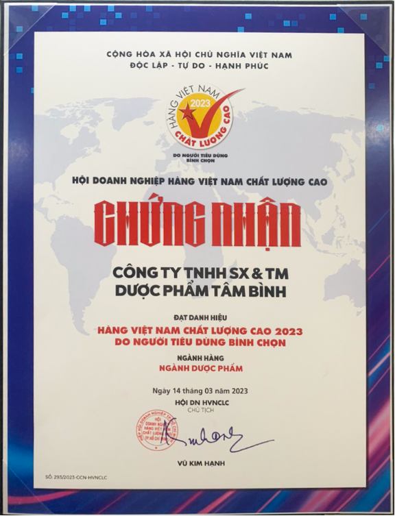 Dược phẩm Tâm Bình – Thương hiệu Hàng Việt Nam chất lượng cao - Ảnh 2.