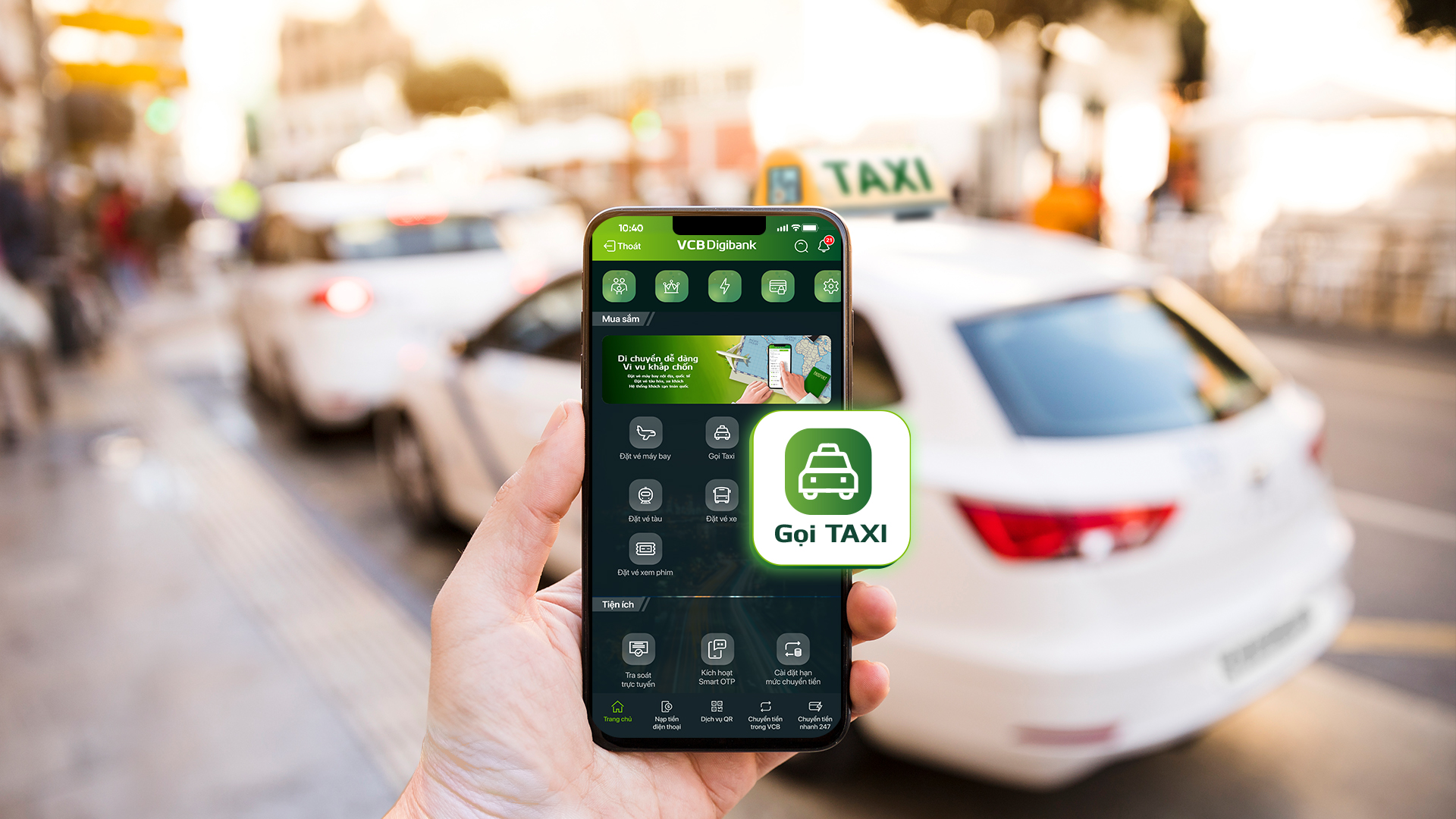 Người dùng có thể gọi taxi truyền thống trên ứng dụng của &quot;Big4&quot; ngân hàng - Ảnh 1.